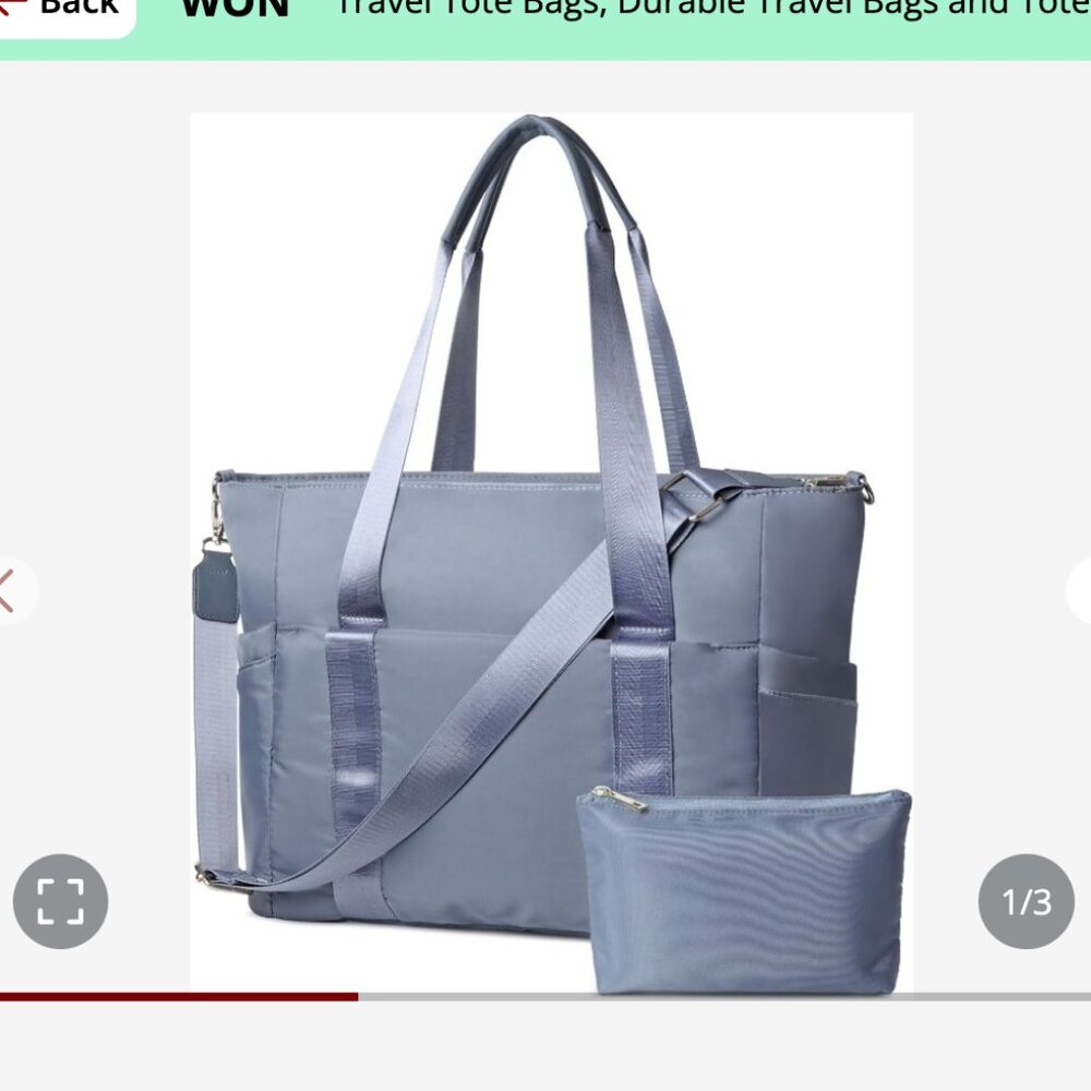 Tote Bag w Trolley Sleeve, Shoulder Strap.  New in Package.  POUCH NOT INCLUDED